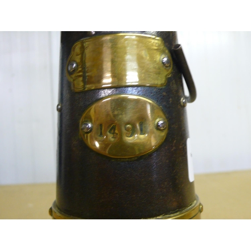 17 - Marsuta brass and steel miners lamp No. 1491 (23.5cm)