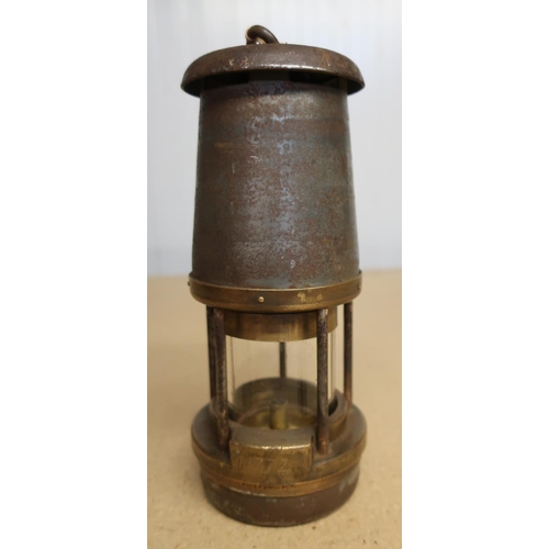 24 - Wolf Type FS brass and steel miner's lamp No. 11772 (21cm)