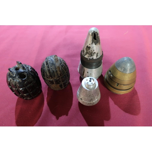 14 - German WWII aluminium Artillery timer nose cone marked ZT.Z.S/30 AZE1942 with eagle above Swastika m... 