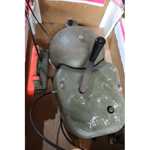 38 - Wall mounted air raid type hand winding bell/ siren