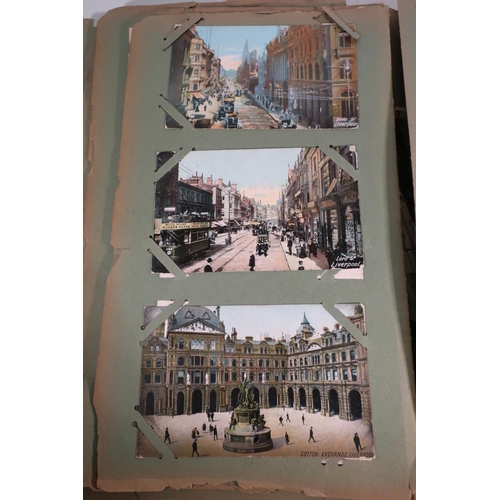 263 - Two postcard albums containing an extremely large quantity of various assorted postcards, mostly bla... 