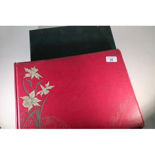 264 - A postcard album with internal date 1906 containing an extremely large quantity of various assorted ... 