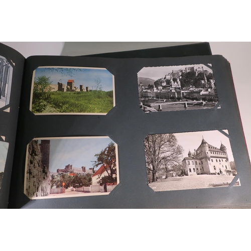 264 - A postcard album with internal date 1906 containing an extremely large quantity of various assorted ... 