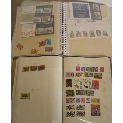 258 - Collection of QEII GB and world stamps, mostly used, including Hong Kong, Iraq, Fiji, etc, some FDC,... 