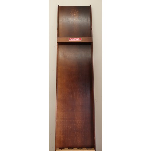 255A - Wooden shuffleboard by Hensberg (220cm x 41cm)