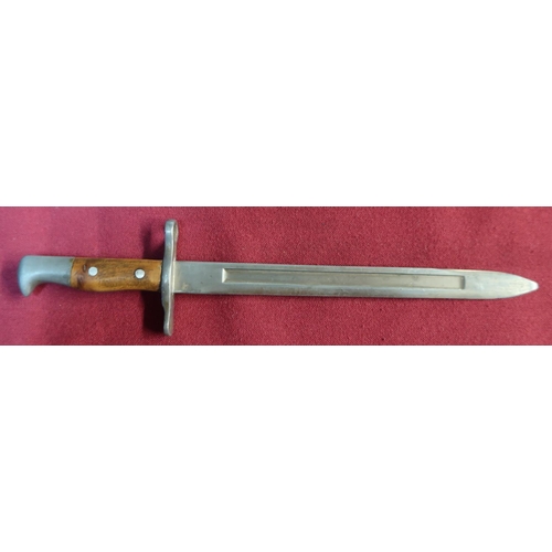 77 - Souvenir miniature Lee Enfield bayonet engraved LERMATT (overall length 21cm)