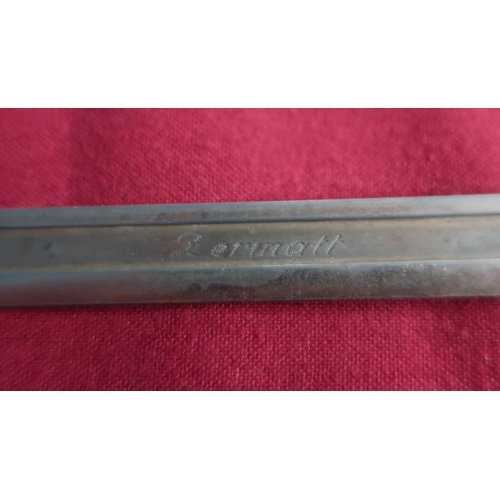77 - Souvenir miniature Lee Enfield bayonet engraved LERMATT (overall length 21cm)