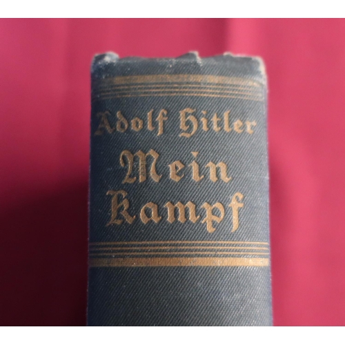 88 - Adolf Hitler's 'Mein Kampf' English Version Fourth Impression 1939 by Hurst & Blackett Ltd, London, ... 