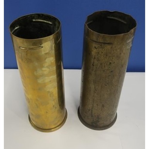 10 - Pair of 105mm shell casings, one dated 1965
