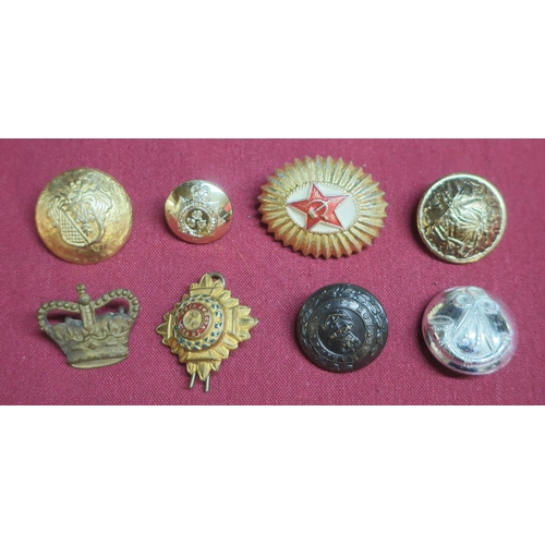 106 - Selection of various assorted military buttons, British and foreign