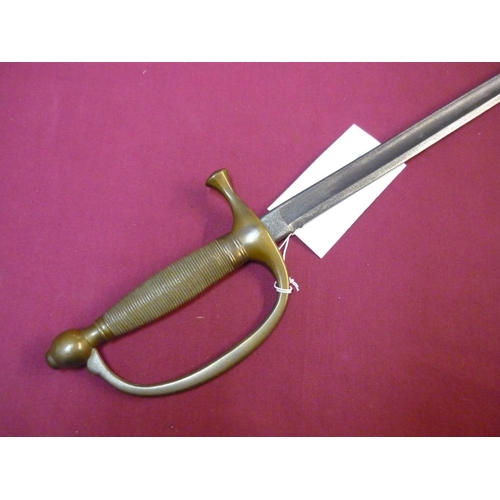 126 - American Civil War period musicians sword model 1840, with solid brass hilt and simulated wire wrapp... 