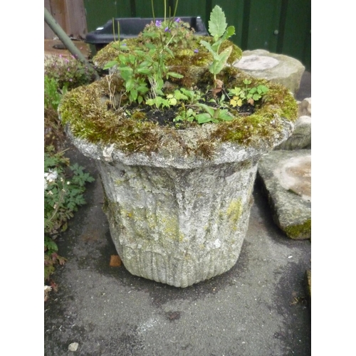 17 - Pair of weathered urns