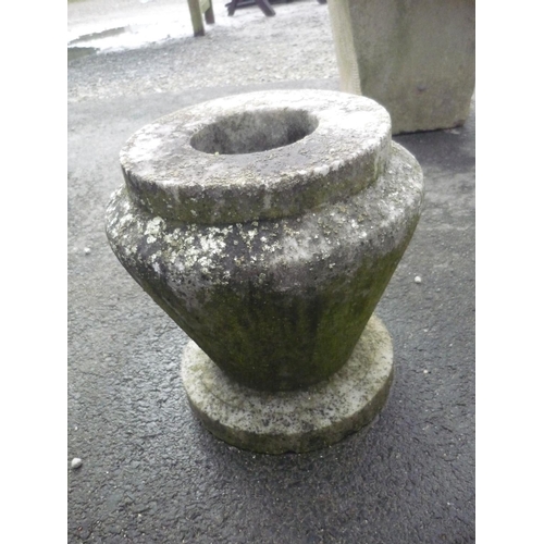 23 - Small well weathered marble urn