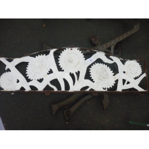 107 - Metal bench with sunflower design