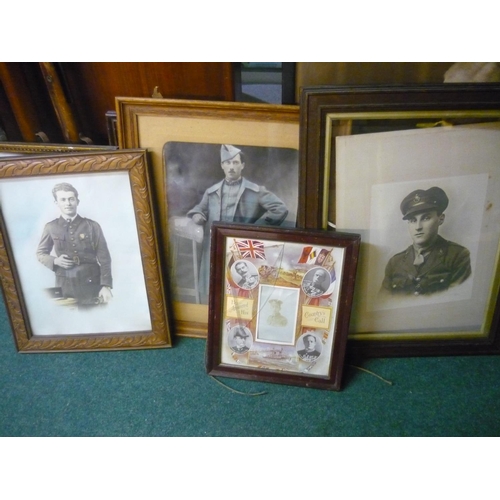 57 - Selection of various framed and mounted military style prints including 1930s Kinsley Delhi prints o... 