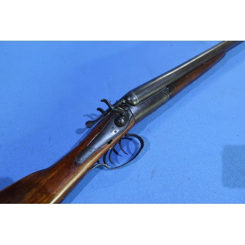 1010 - 12 bore hammer gun with 28 1/4 inch barrels, no visible maker, serial no. 22870 (Shotgun certificate... 