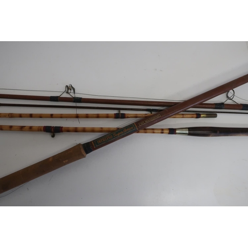 123 - Intrepid Super Action 12ft beach caster sea fishing rod, with Olympic graphite open face reel and a ... 