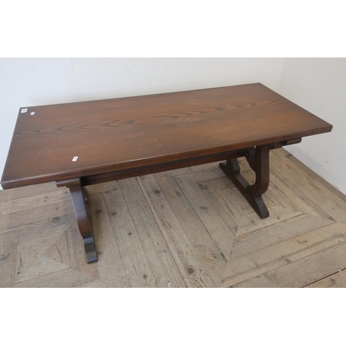 253 - Oak rectangular coffee table (51cm x 115cm x 49cm)