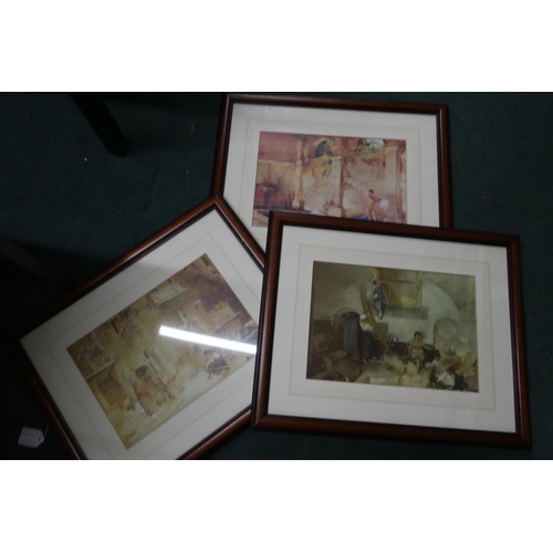 143 - Three framed Russell Flint prints (53.5cm x 43cm including frames)