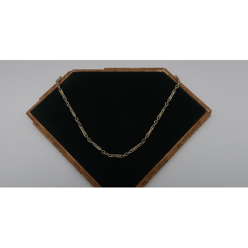 55 - 9ct gold twist link necklace stamped 9ct, 45.5cm long, 18.6g
