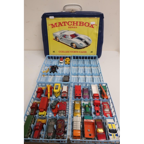 16 - Matchbox Series 41 Collectors Case containing 47 various Lesney Superfast and other small scale diec... 