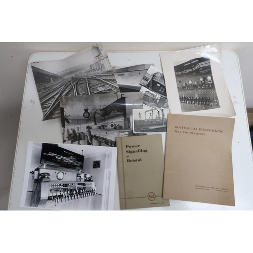 46 - BRS booklet, Power Signaling at Bristol December 1935, and a quantity of black and white railway pho... 