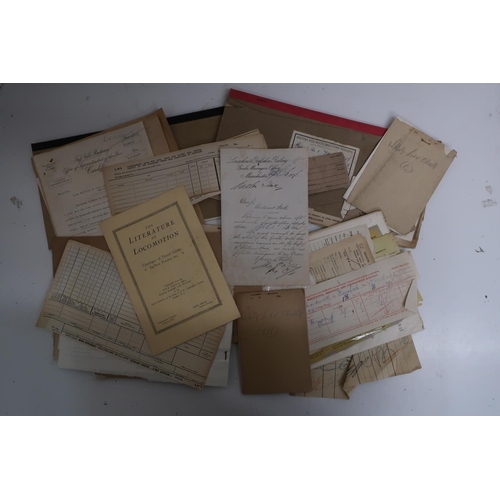 47 - Collection of waybills, notes, receipts, etc, including Cambrian N S J & A, L & Y, Taff Valley railw... 