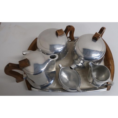 439 - Picquot wear four piece tea and coffee service on tray