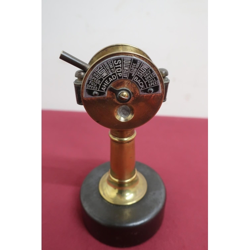 14 - Unusual German novelty brass cigar cutter in the form of a ships telegraph, by Eingetrschutzn 