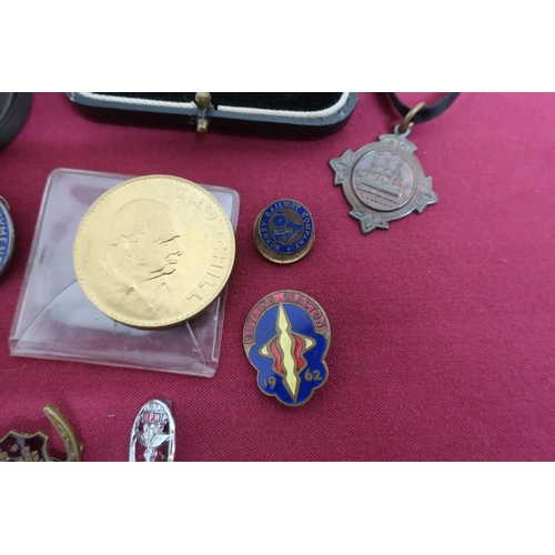 32 - Collection of enamel and other badges including 1950's - 60's Butlins, Filey etc, two Aldershot Comm... 