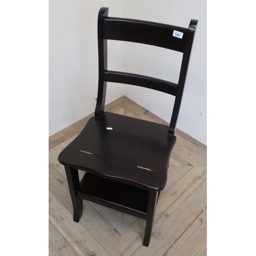 136 - Modern folding library chair with folding step action