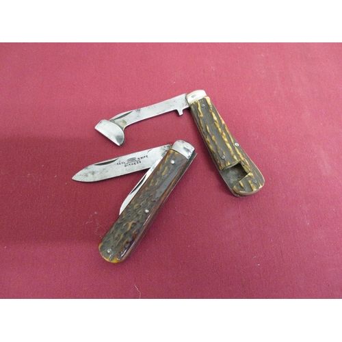 10 - 19th C twin bladed pocket knife by Taylor of Sheffield 