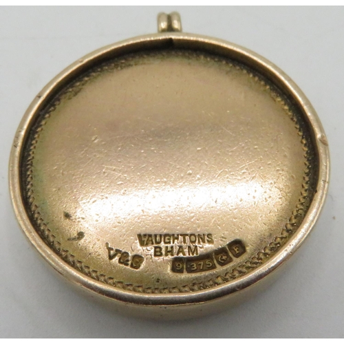 18 - 9ct gold hallmarked and enamelled West Riding County 1930-1931 F.A County Cup circular medallion, (2... 