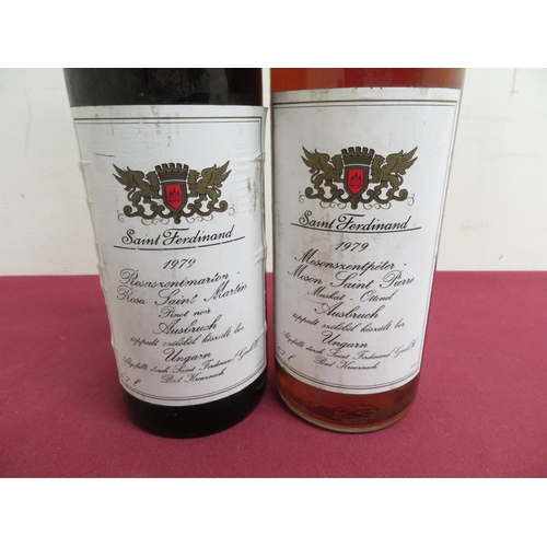 327 - Two bottles of St Ferdinand 1979, one  Rosa Saint Martin and one Mason Saint Pierre