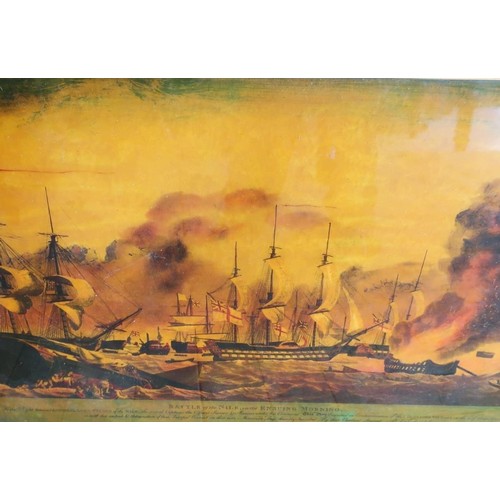 354 - Framed and mounted picture of 'The Battle of the Nile on the Ensuing Morning to the Right Honourable... 