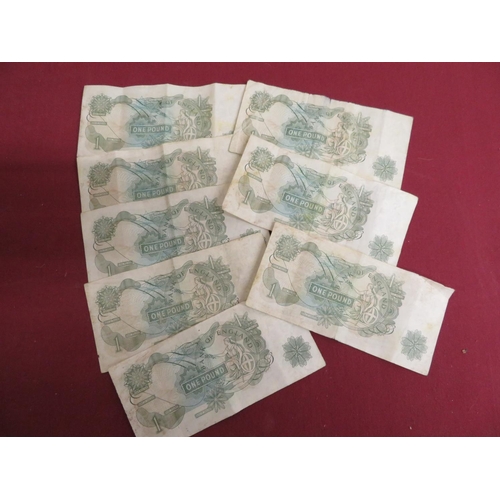 181 - Five consecutively numbered one pound notes and three other Bank of England one pound notes