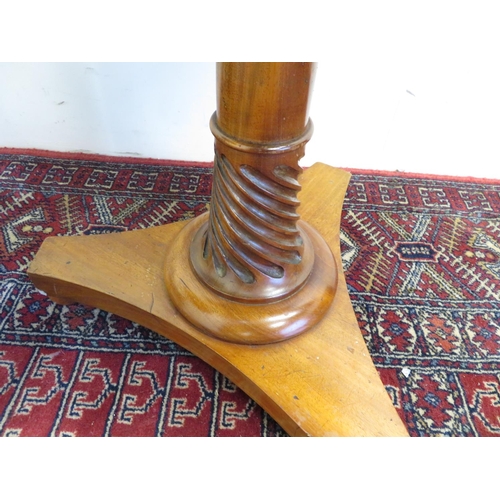 370 - Victorian mahogany tripod occasional table with circular top on angular carved supports, a Victorian... 