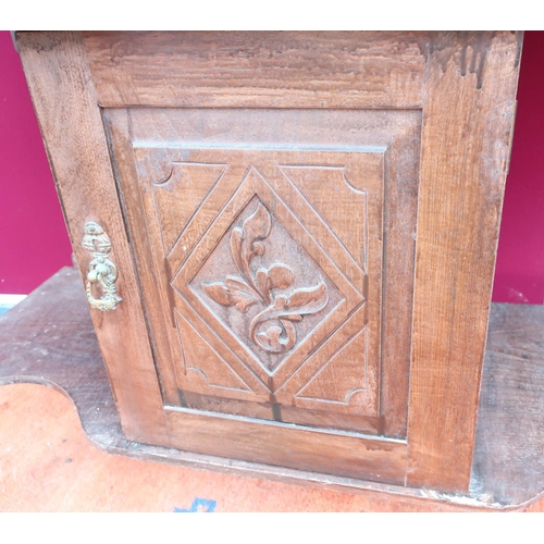 258 - Edwardian mahogany wash stand, mirror back with Art Nouveau tiles and white marble top above two dra... 