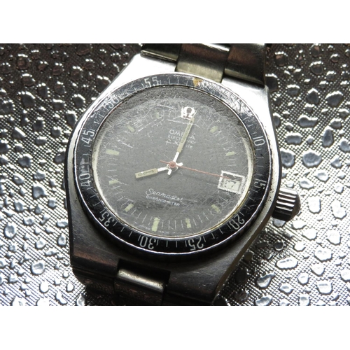 545 - Omega Seamaster Electronic F300 HZ Chronometer with date. Stainless steel case on Omega bracelet No.... 