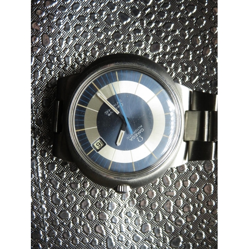 604 - Omega Geneve Dynamic automatic wristwatch with date. Stainless steel case on stainless steel bracele... 