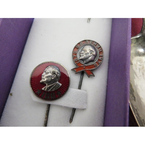 479 - Of Russian interest: various enamel and other pin badges of Russian interest