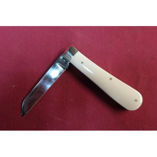 109 - Single bladed pocket knife with ivory grips