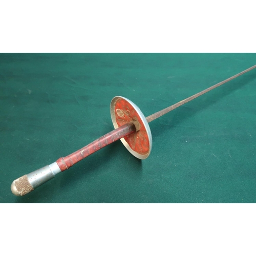 39 - Leon Poole  fencing foil with 34 inch blade and alloy disk guard