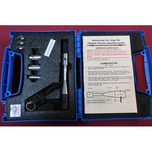 214 - As new ex shop stock John Macnab laser shooter target sighting device in carry case with adaptor for... 