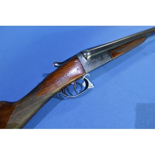 615 - AYA Yeoman 12 bore side by side shotgun with 28 inch barrels, serial no. 510957 (shotgun certificate... 