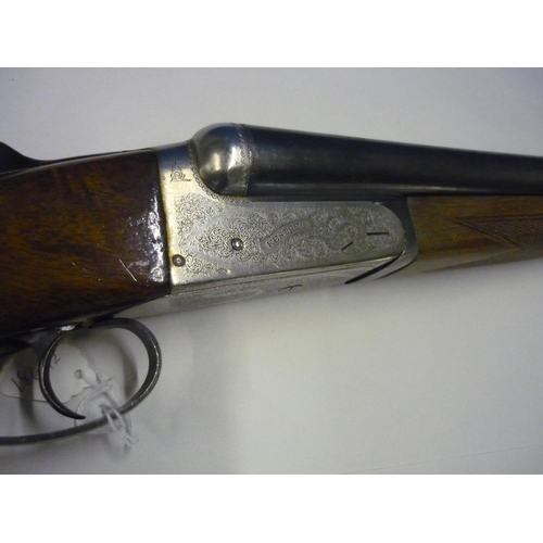 621 - Kestrel Gunmark 12 bore side by side shotgun with 27 1/2 inch barrels, 14 1/2 inch straight through ... 