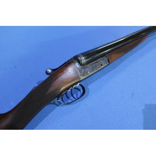 646 - Churchill 12 bore side by side ejector shotgun with colour hardened action, 25 inch barrels, choke 1... 