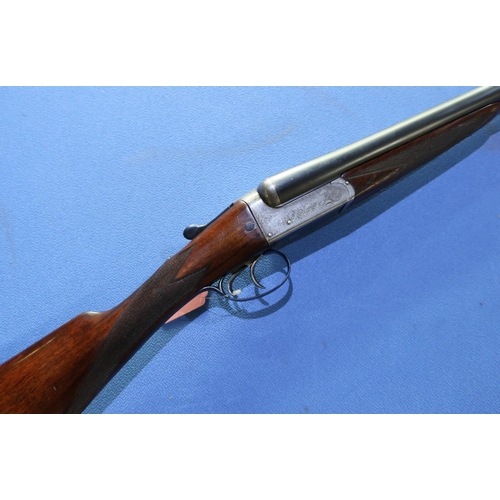 592 - Cased Vickers Armstrong 12 bore side by side ejector shotgun 27 1/2 inch barrels, choke 1/4 & 1/4, w... 