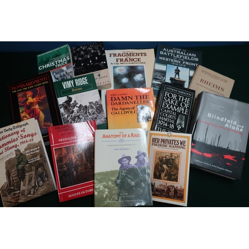 153 - Collection of books of various title and subjects of WWI including: The official history of the grea... 