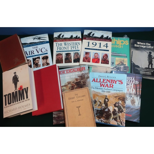 158 - Selection of hardback military related books, various subjects including the Air VC's, the Western F... 